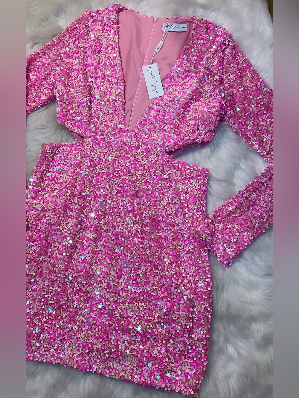 Petal & Pup Pink Sequin Dress - Picture 2 of 6